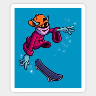 Skateboarding Orko Sticker